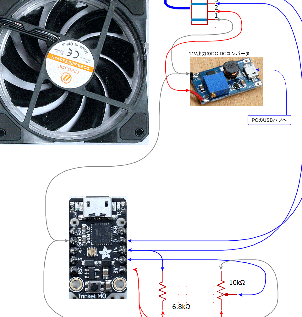 【電子工作】PC用のPWMファンを制御する方法