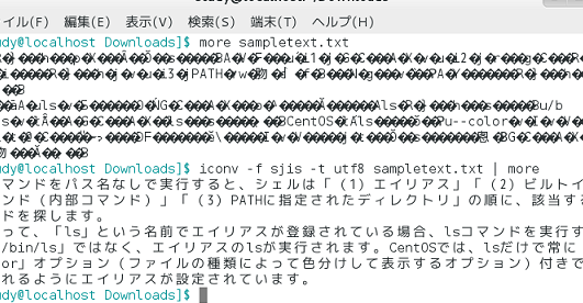 iconvコマンドで文字コードを変換！文字化けを解決